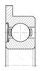 Модификация подшипника 6-3860082Ю размер 2x5/6,1x2,3 от производителя  ГПЗ-200