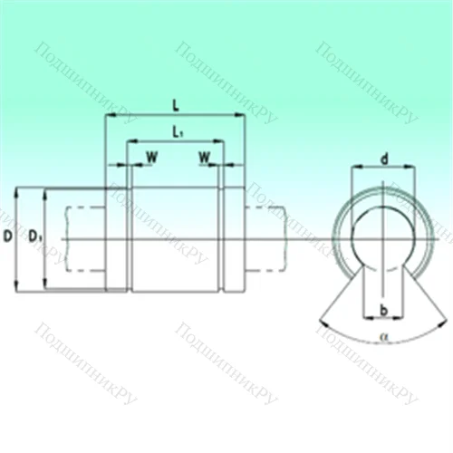 Подшипник шариковый линейный KBO 50100