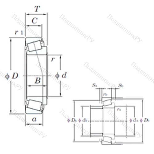 Подшипник роликовый радиально-упорный 07093/07205 от производителя  KOYO