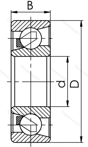 Радиально-упорный шариковый подшипник 36208 E в Саранске