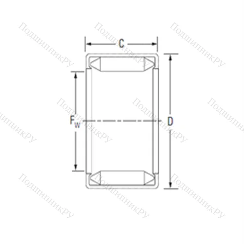 Подшипник игольчатый радиальный B 208