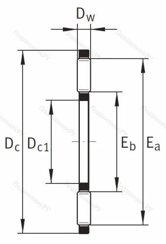 Игольчатый подшипник подшипник AXK 3552 A от производителя  INA