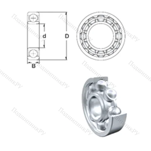 Подшипник шариковый радиальный S 6018