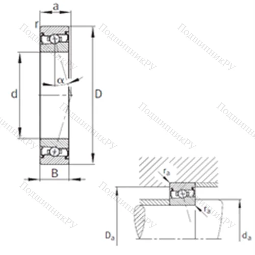 Подшипник шариковый радиально-упорный
