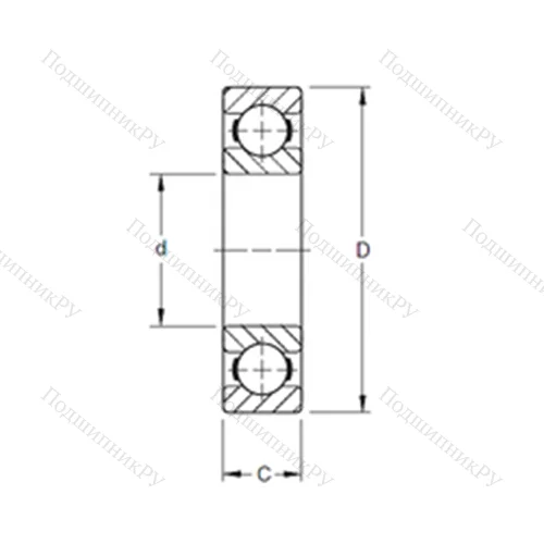 Подшипник шариковый радиальный 312K