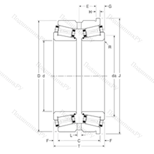 Подшипник роликовый радиально-упорный 80035/80066XH