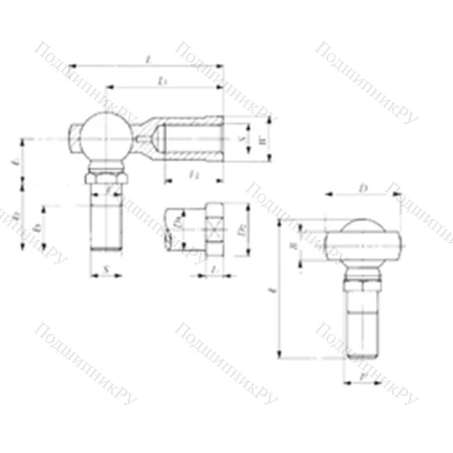 Подшипник скольжения сферический LHS 12