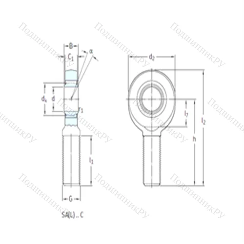 Подшипник скольжения сферический SAL 30C от производителя  SKF
