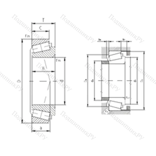 Подшипник роликовый радиально-упорный 32032AX