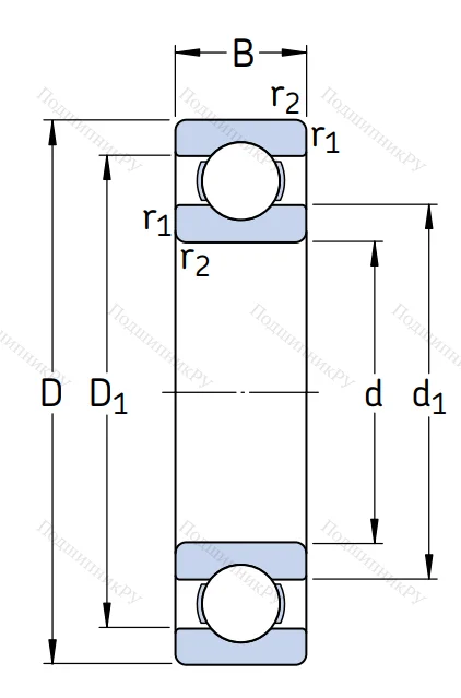 Однорядный шариковый подшипник