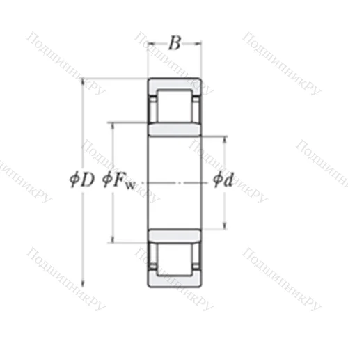 Подшипник роликовый радиальный LLRJ 13