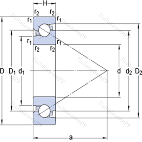Прецизионные одинарные упорно-радиальные шарикоподшипники для винтовых передач BSA 307 C от производителя  SKF