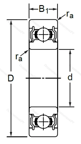 Дюймовый шариковый подшипник RLS 4 2RS (LJ 1/2-2RS) в Саранске