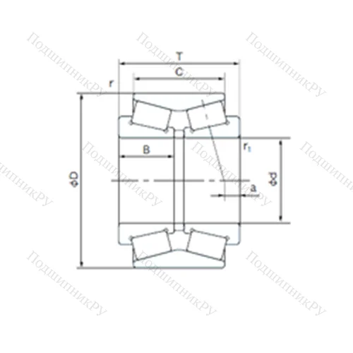 Подшипник роликовый радиально-упорный QT 13