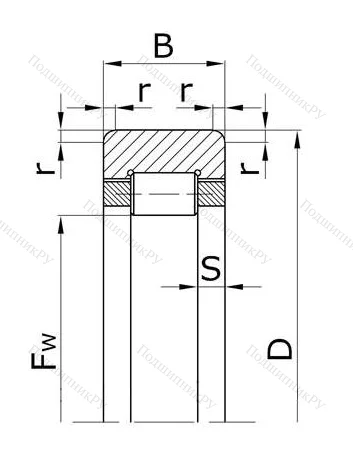 Цилиндрический роликовый подшипник 292204 КМ (RNU 204) в Саранске