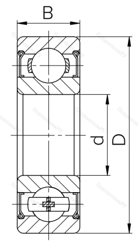 Миниатюрный шариковый подшипник 80019 (609 ZZ) в Саранске