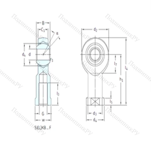 Подшипник скольжения сферический SIKB 10F/VZ 019 от производителя  SKF