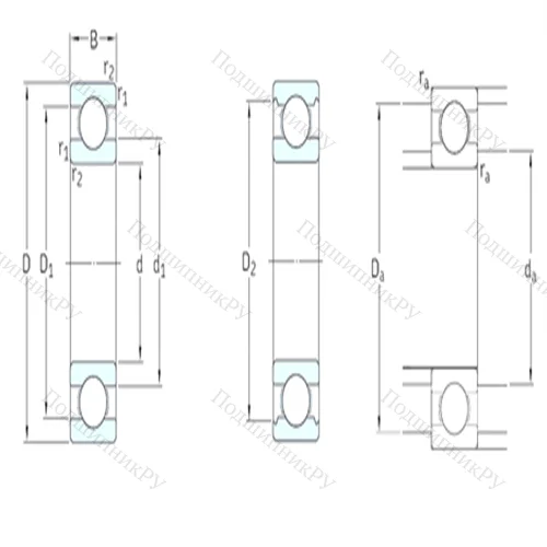 Подшипник шариковый радиальный 6001 от производителя  SKF