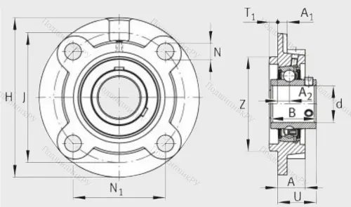 Подшипниковый узел UCFC 210 J 7 в Саранске