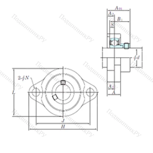 Подшипниковый узел шариковый радиальный ALF 207-22