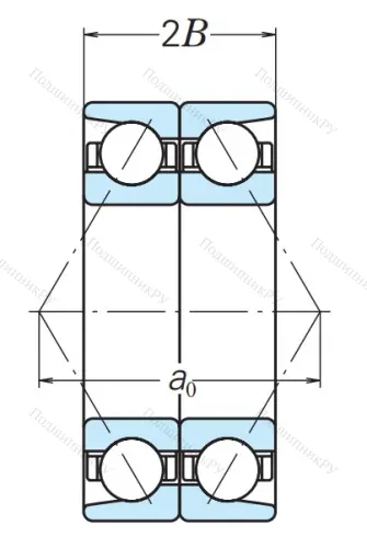 Радиально-упорный шариковый подшипник 6-466322 Л в Саранске