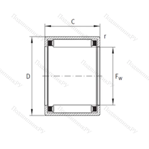 Подшипник игольчатый радиальный SCE 3616