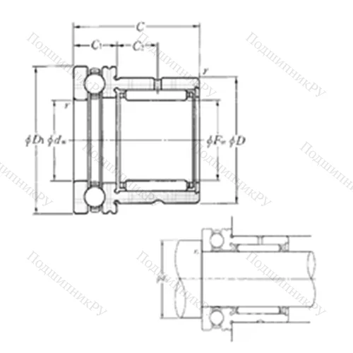Подшипник комбинированный NKX 25T 2