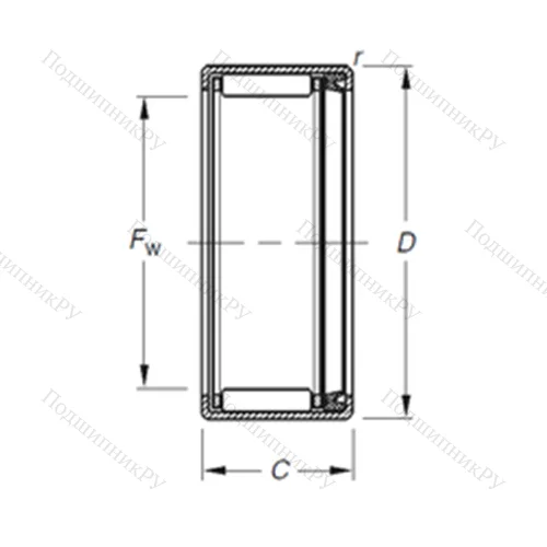 Подшипник игольчатый радиальный JT-1813