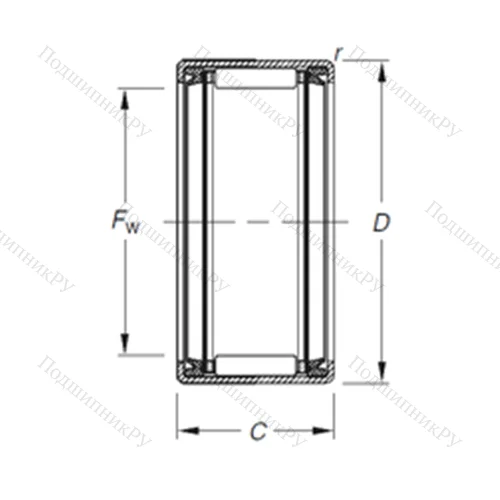 Подшипник игольчатый радиальный JTT-1010