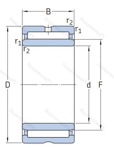 Игольчатый подшипник NA 4918