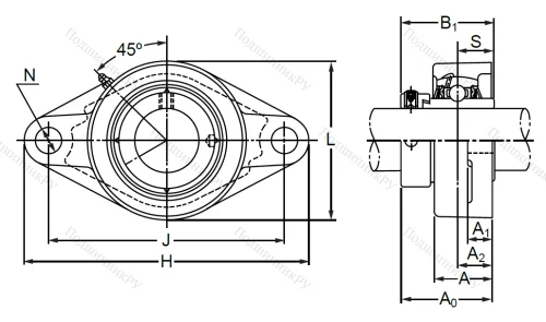 Подшипниковый корпус  FL 208 в Саранске