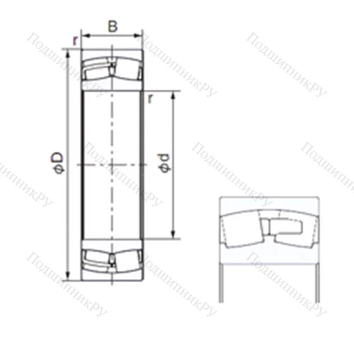 Подшипник роликовый радиальный 24148E