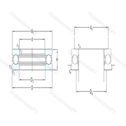 Подшипник шариковый упорный 511/600F