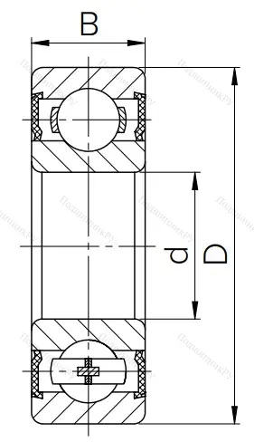 Шариковый однорядный подшипник 180304 (6304 2RS) в Саранске