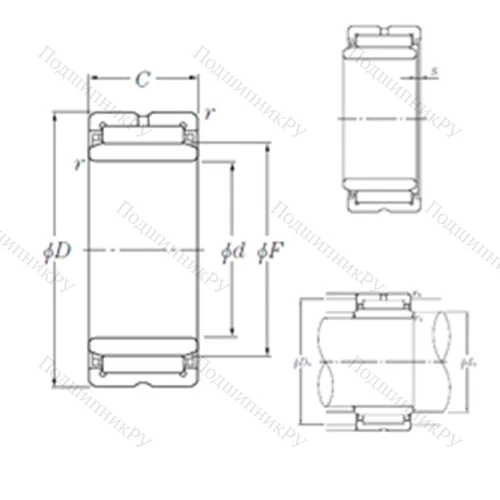 Подшипник игольчатый радиальный NK 50/35R+IR 45?50?35