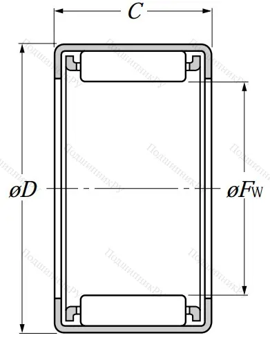 Игольчатый подшипник HK 0810 C от производителя  NTN