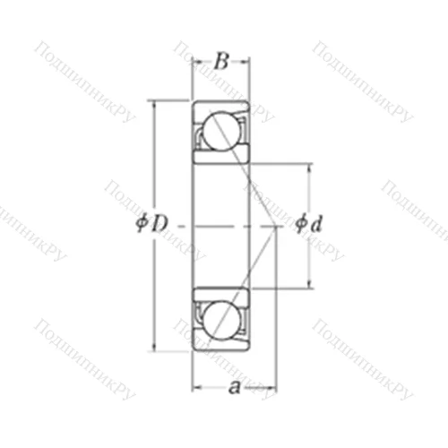 Подшипник шариковый радиально-упорный LJT 3.3/4