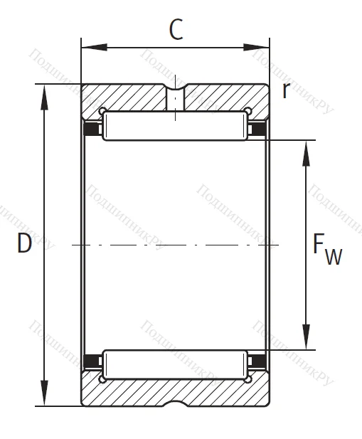 Игольчатый подшипник RNA 6906 XL