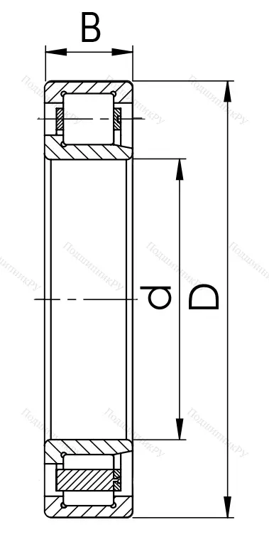 Цилиндрический роликовый подшипник 42516 Л (NJ 2216 M) в Саранске