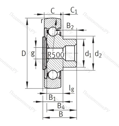 Подшипник ZL 202 DRS от производителя  INA