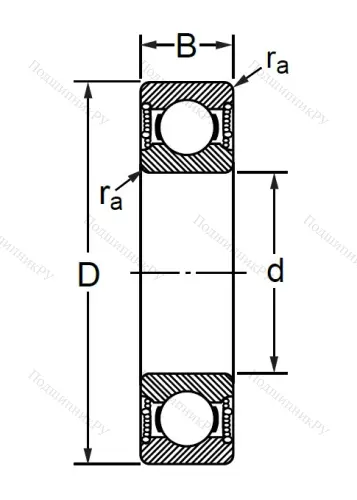 Шариковый однорядный подшипник 76-180302 (6302 2RSC 3) в Саранске