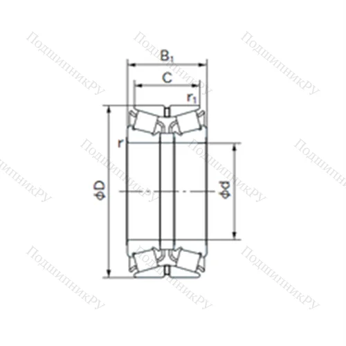 Подшипник роликовый радиально-упорный 180KBE 031