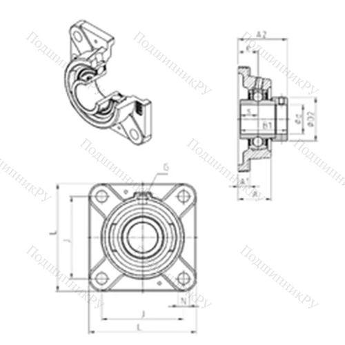 Подшипниковый узел шариковый радиальный EXFE 214