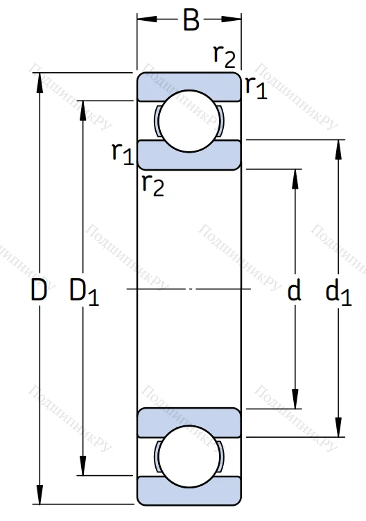 Однорядный шариковый подшипник 6319/C 3VL 0241