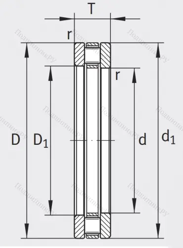 Игольчатый подшипник кольцо упорное LS 2035 от производителя  INA