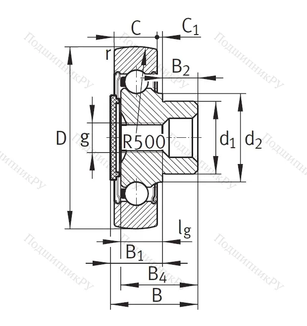 Подшипник ZL 204 DRS