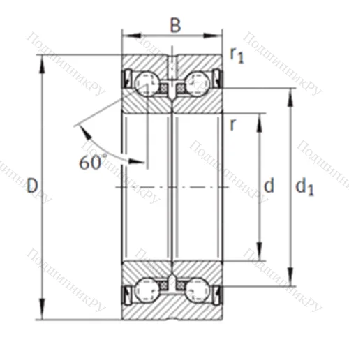 Подшипник шариковый упорно-радиальный ZKLN 70120-2Z