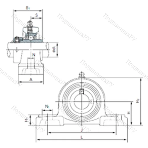 Подшипниковый узел шариковый радиальный UGP 209