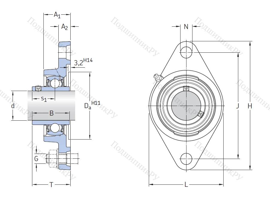 Подшипниковый узел FYTB 25 TF