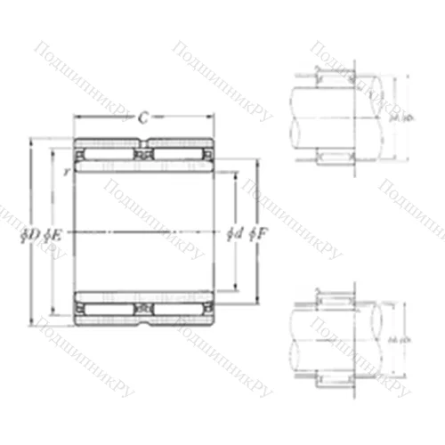 Подшипник игольчатый радиальный NAO-25?42?32ZW